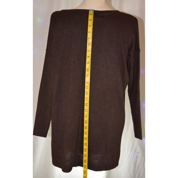 Style and Co Petite Brown Seam Front Sweater size M - Picture 6 of 8